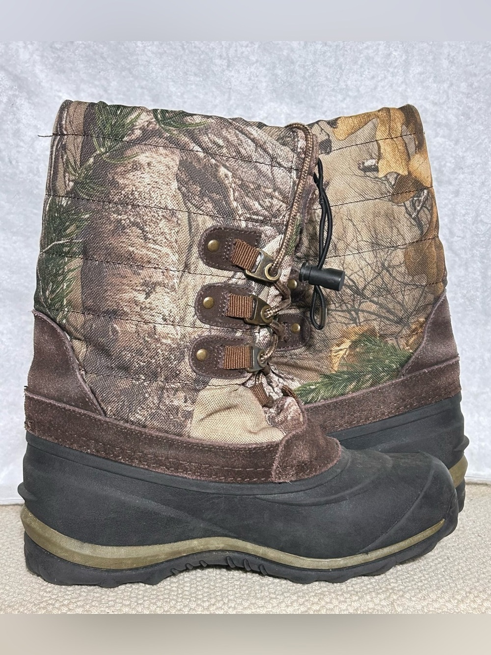 Ranger Big Kids Tundra II Camo 400g Insulated Waterproof Winter Snow Boots SZ 4 - Picture 6 of 11